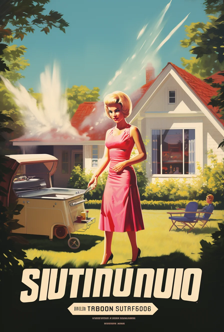 A Tarantino movie poster of suburban intrigue. Suburb