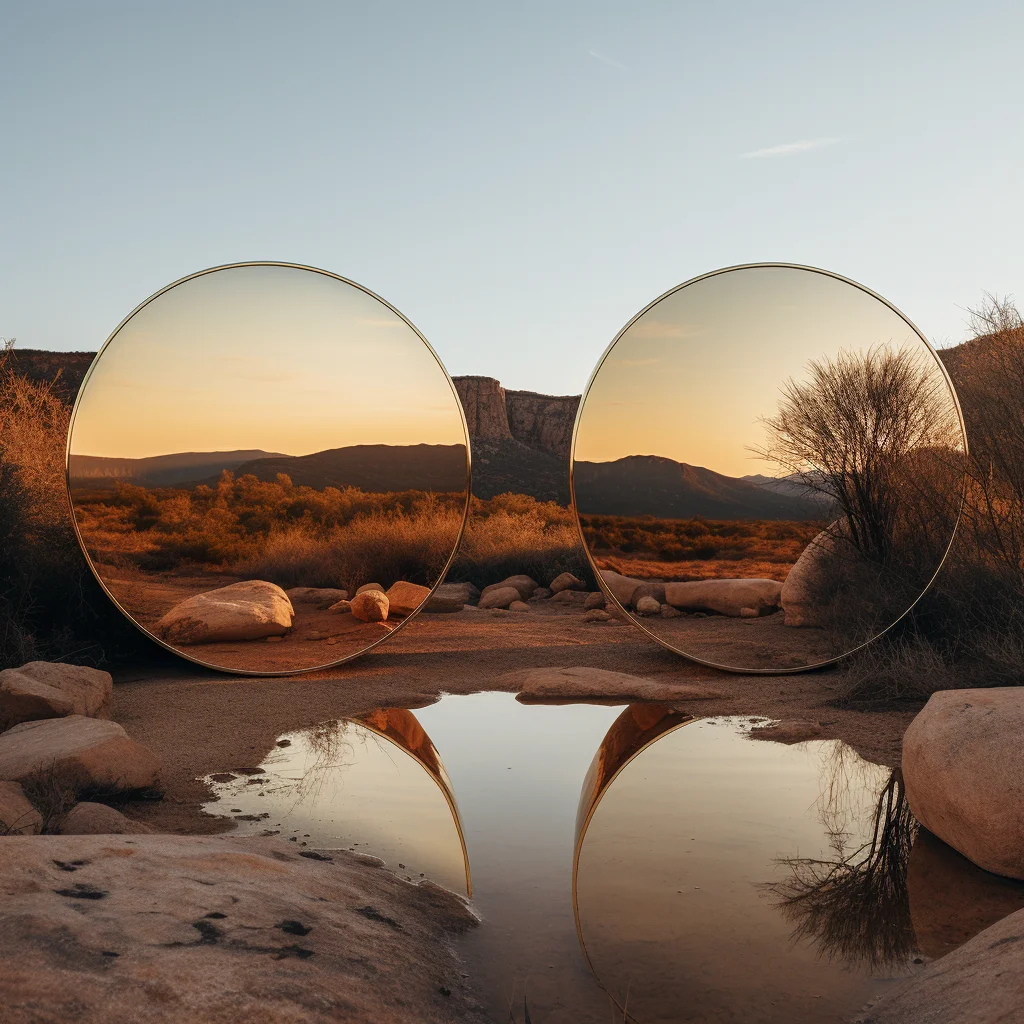 Photo. Infinite Loop Using two mirrors facing each ot