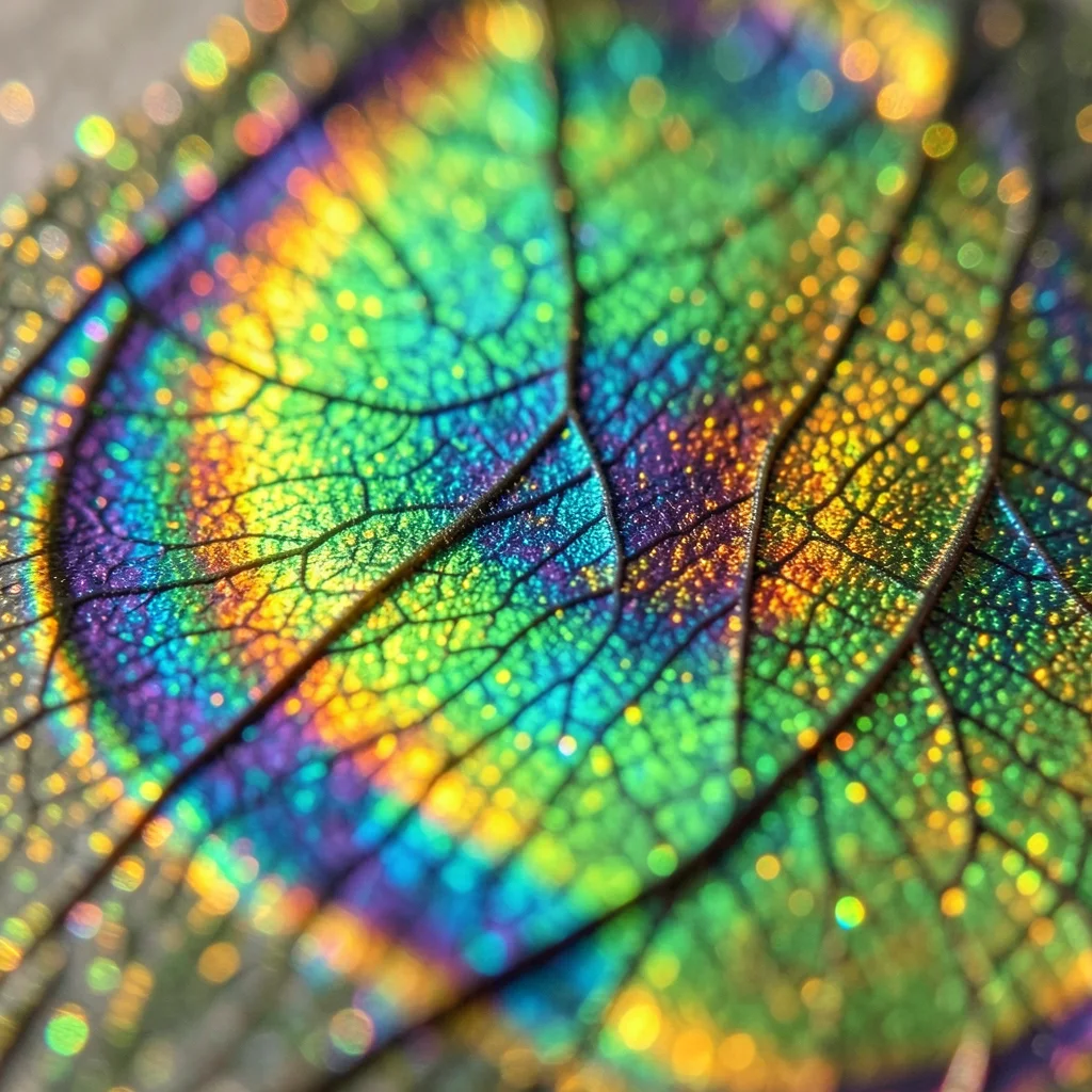 Beetle wing extreme macro, structural color from chitin thin-film interference c
