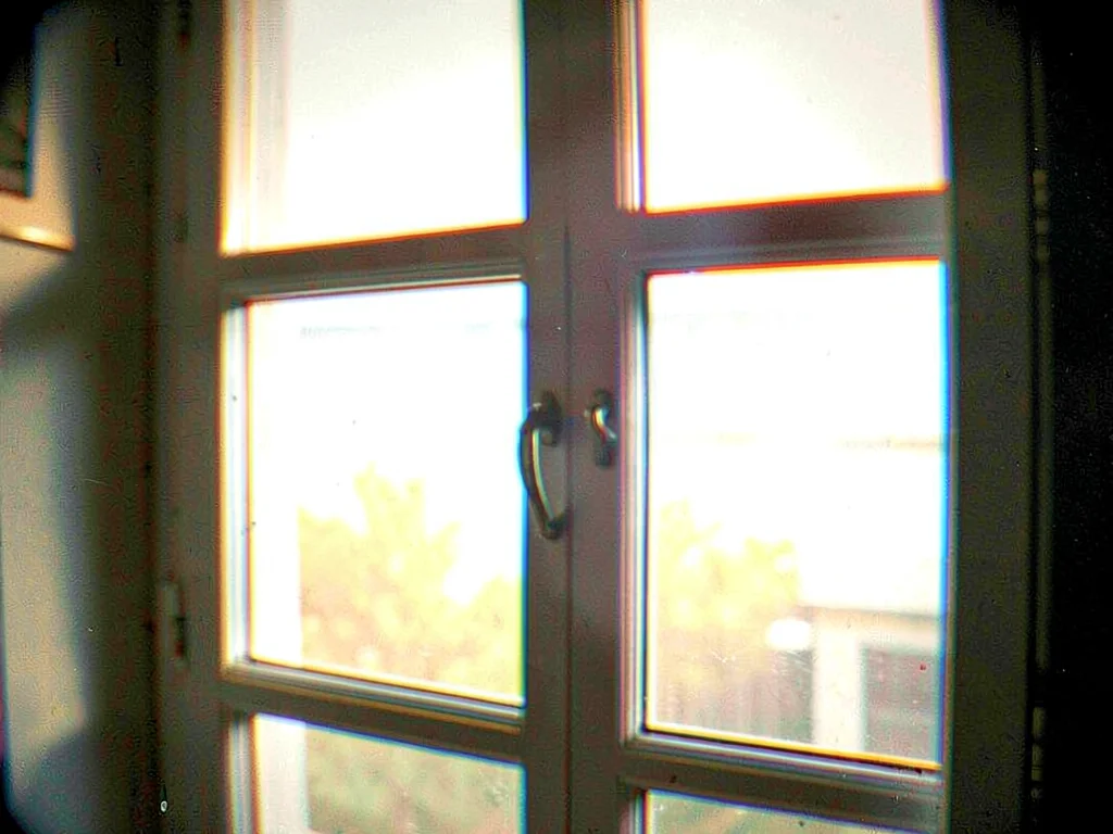 Window frame creating color edges