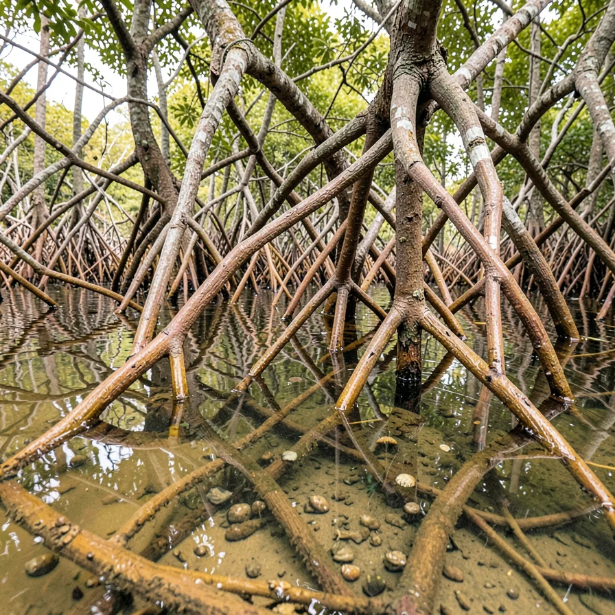 Roots Above and Below Waterline