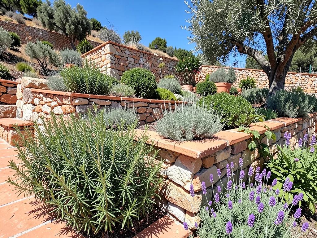 Italian Hillside Herb Terrace