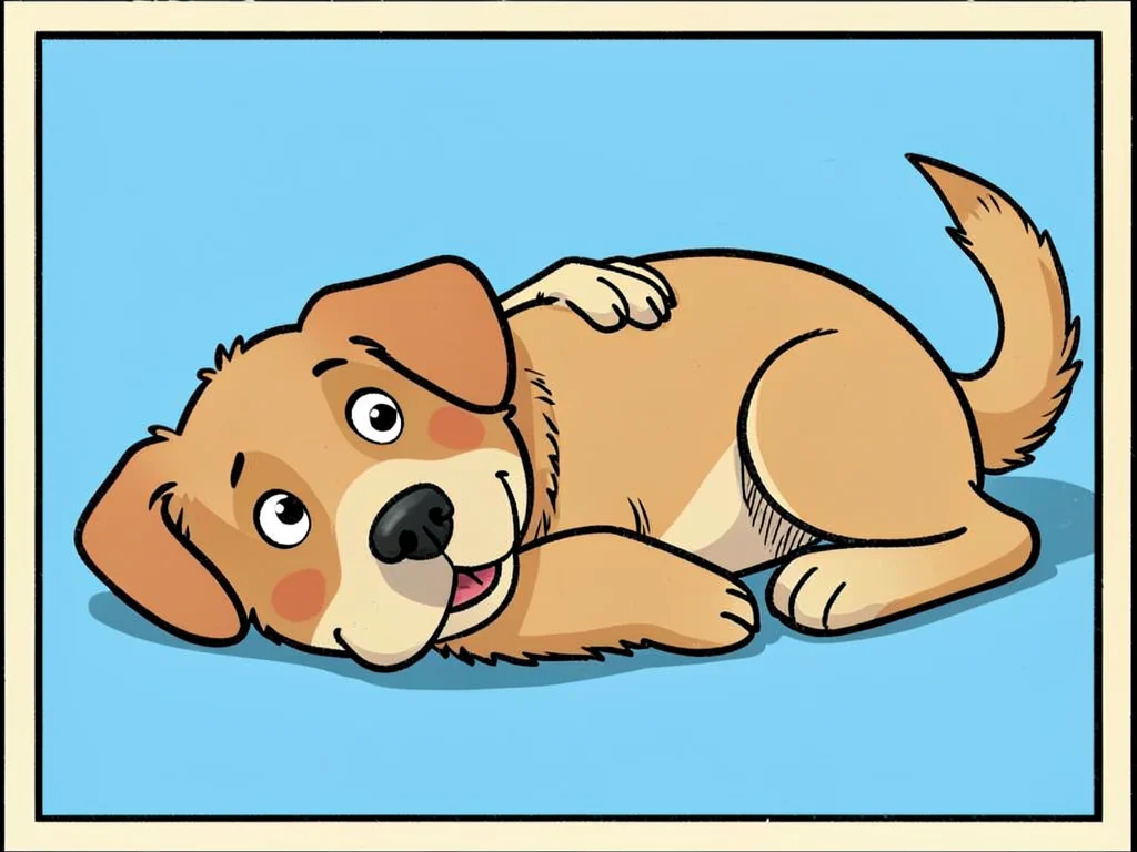 Dog waiting for belly rub