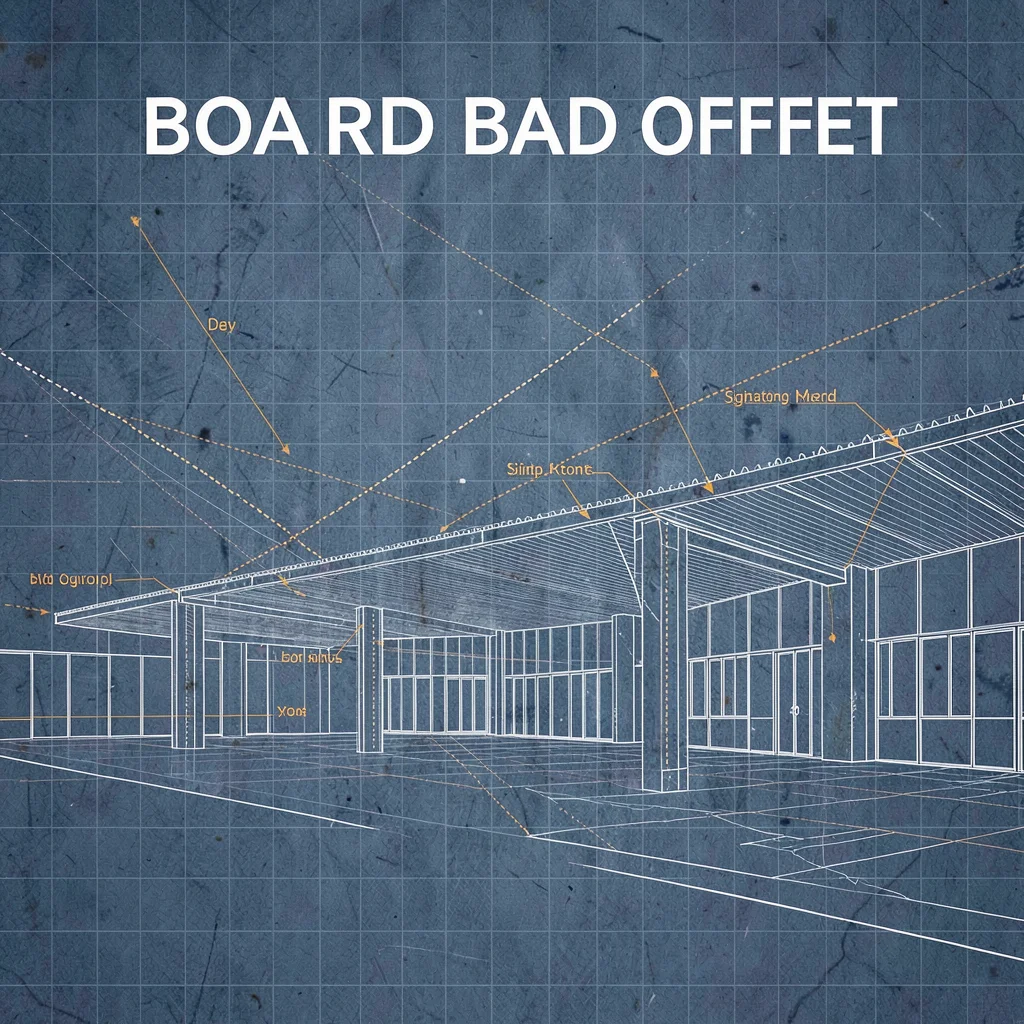 Architectural blueprint-style cover illustration for a flagship board offsite de