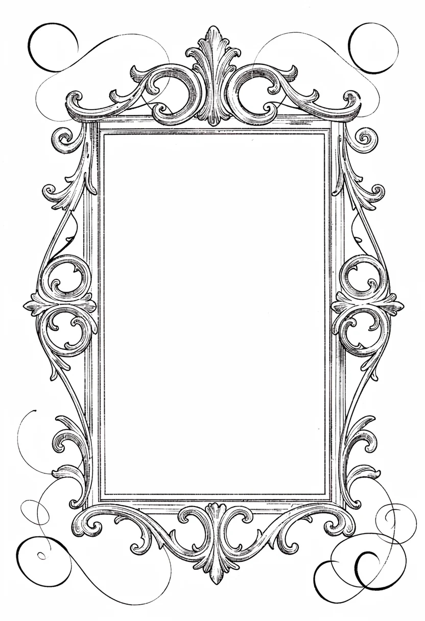 Baroque frame flourished
