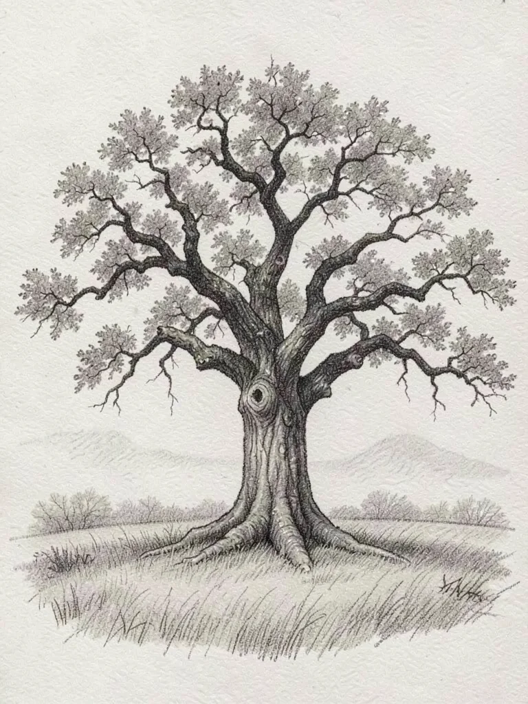 Ancient oak tree