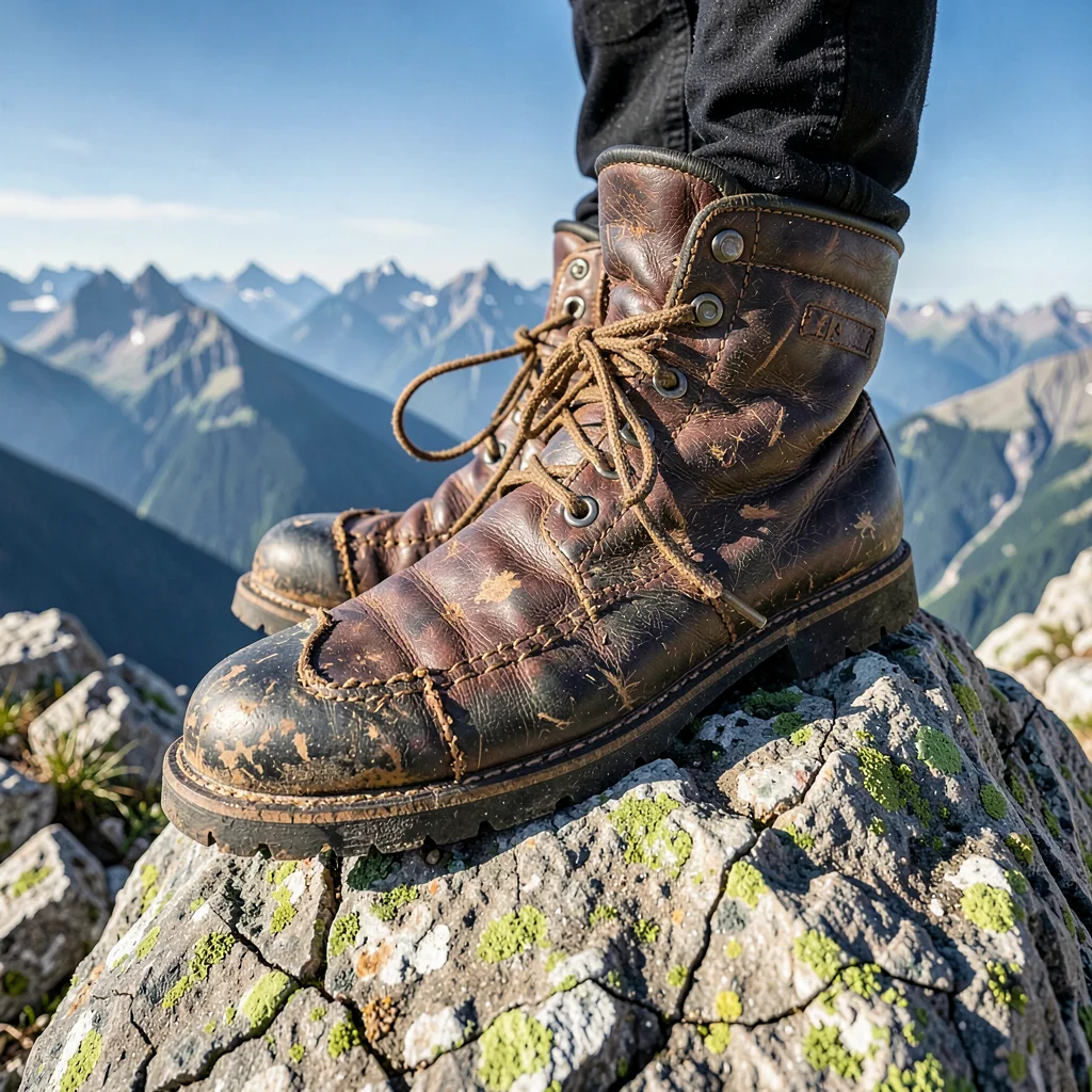 Crystal clear high-altitude light, sharp mountain air quality, A trekkers weathe