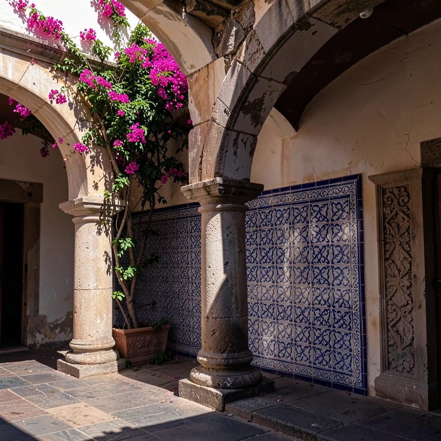 Talavera Geometric Tile Detail