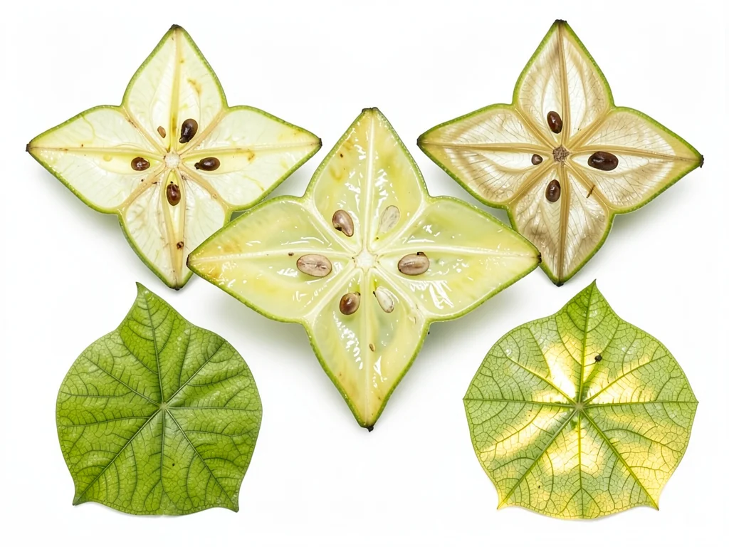 Star Fruit Transverse Section Perfect Star Shape
