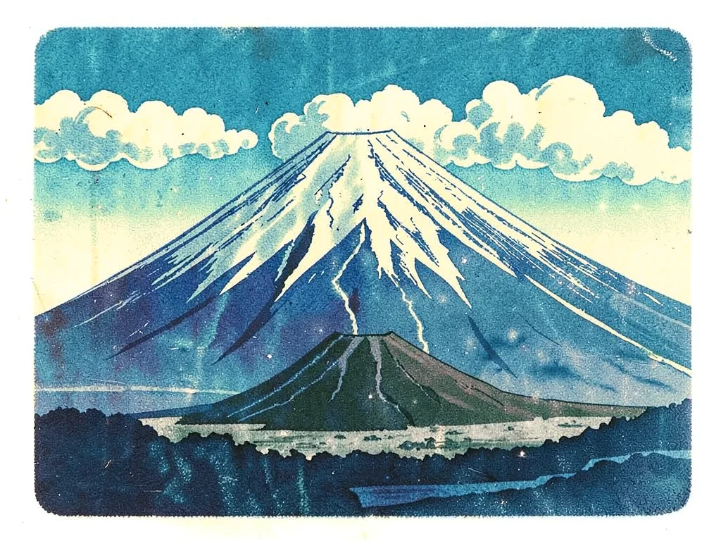 Mount Fuji with clouds