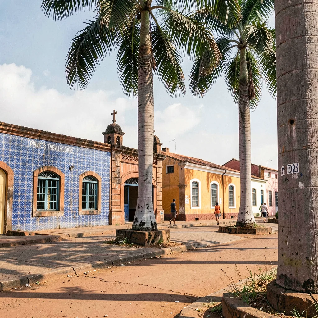 Portuguese colonial tropicália in Maputo, Mozambique, Praca dos Trabalhadores Po