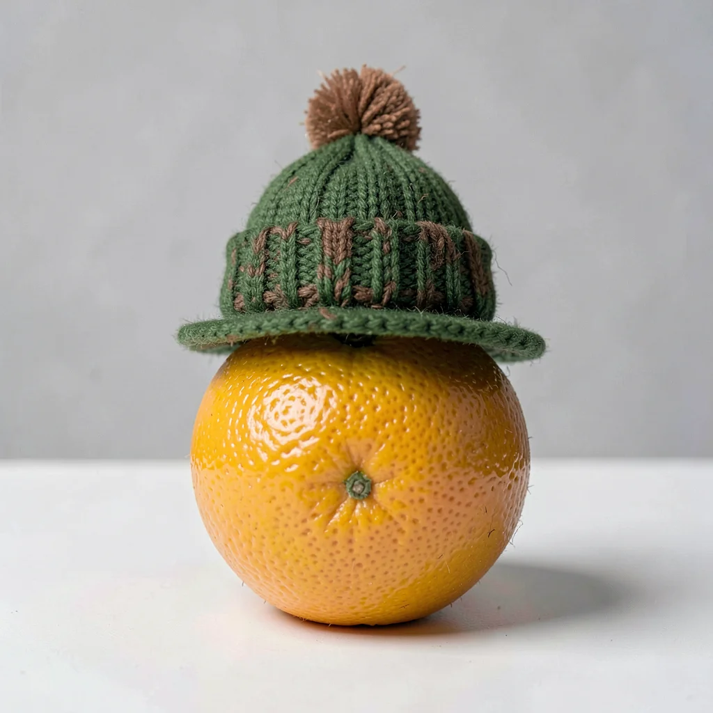 Kiwi in Knitted Beanie
