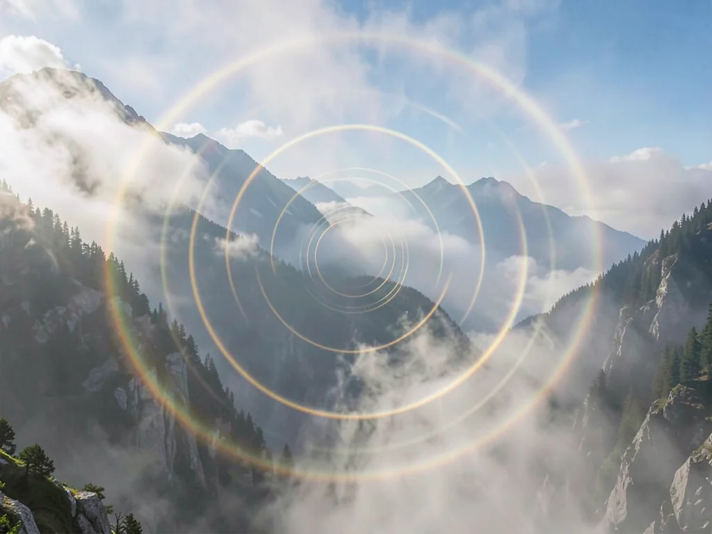 Multiple glory rings concentric
