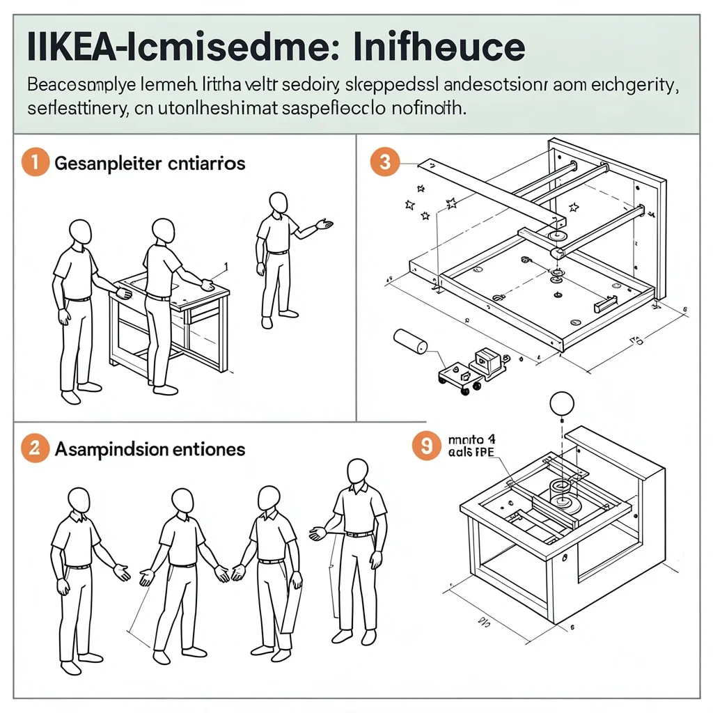 Step-by-step assembly instructions for self-confidence with stick figures