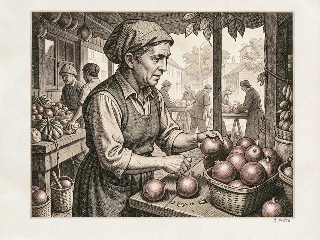 Mediterranean fruit vendor