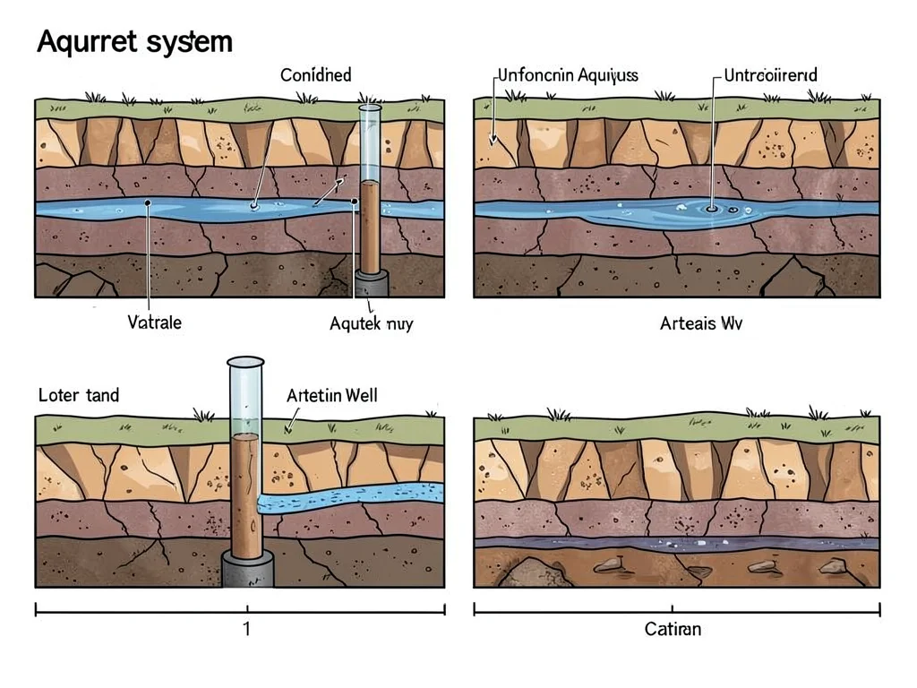 Aquifer system cross-section