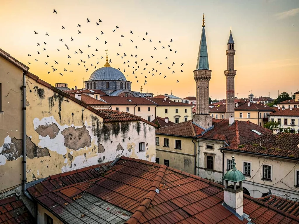 Call to prayer over old town