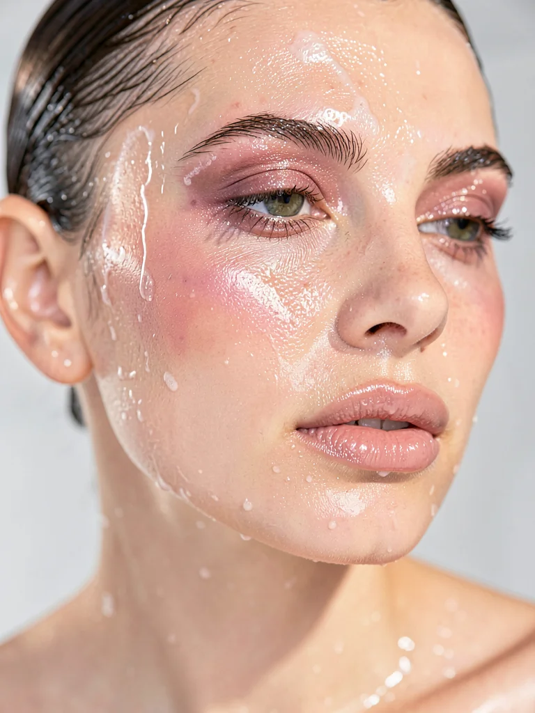 Beauty shot wet look