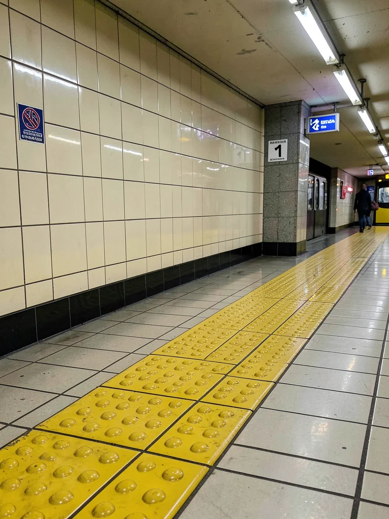 Yellow Tactile Platform Edge Dome Studs