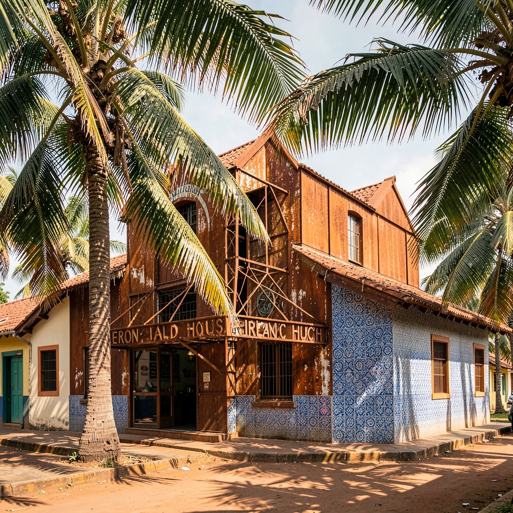 Portuguese colonial tropicália in Maputo, Mozambique, Iron House designed by Eif