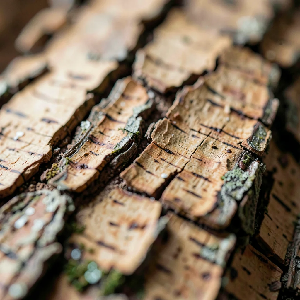 Macro of cork bark texture, crevices and ridges in extreme detail