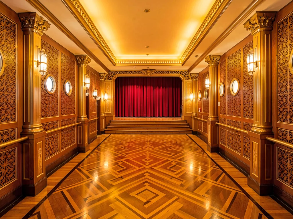 Liner Ballroom with Chevron Parquet Floor
