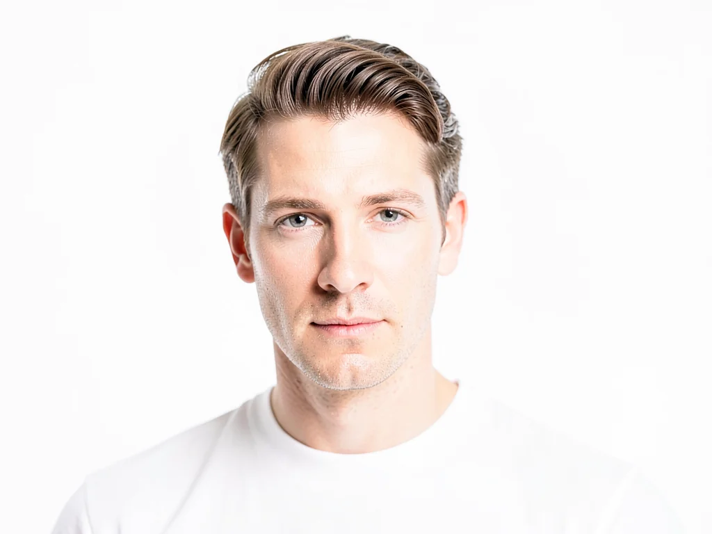 Portrait on white with soft edge