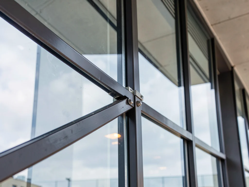 Glass curtain wall connection system
