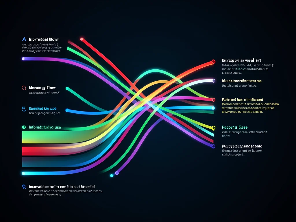 A sankey diagram showing energy flow from source to use, the widths of the flows