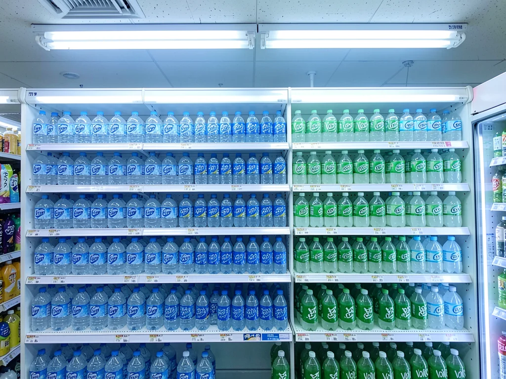 Bottled Water Label Repetition Pattern