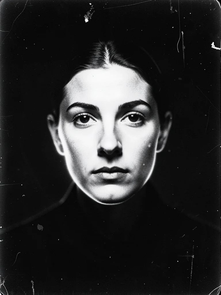 Sabattier effect on a portrait: partial reversal creating glowing outlines, area