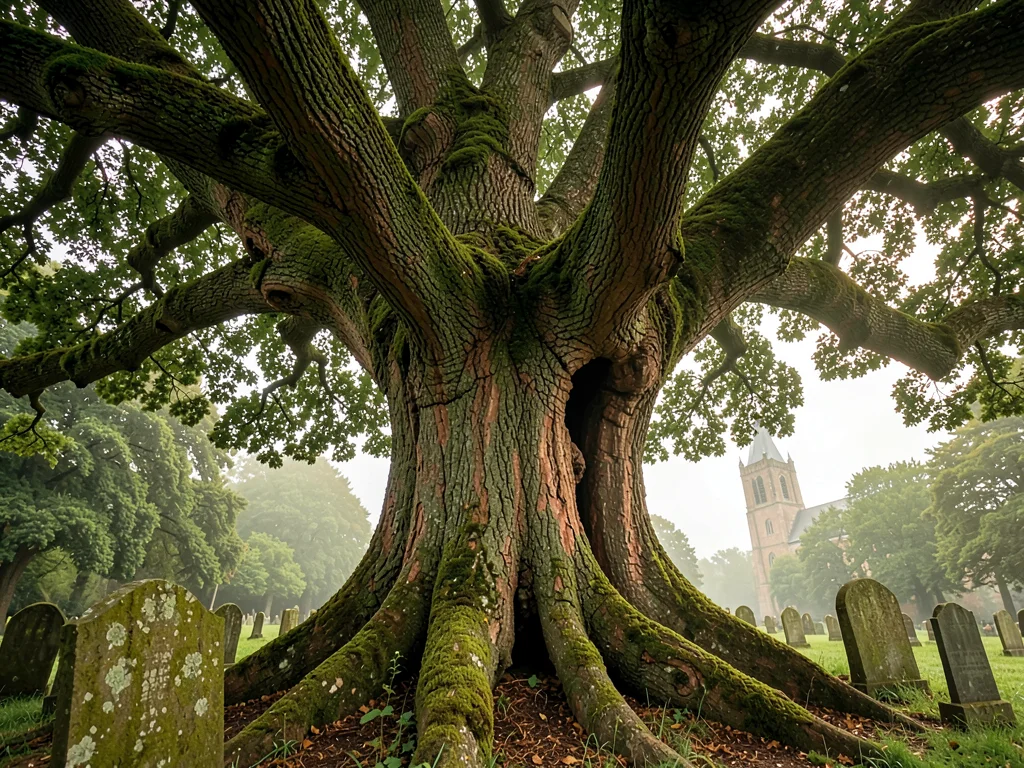 Churchyard Yew with Hollow Trunk