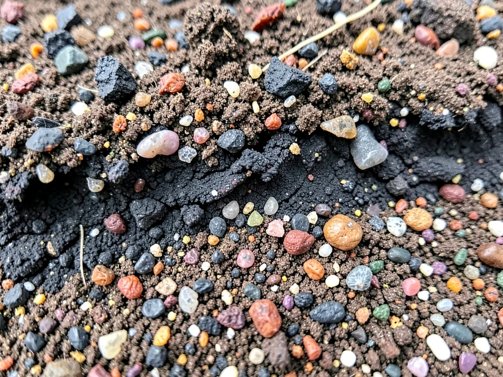 Heavy mineral concentration creating dark band