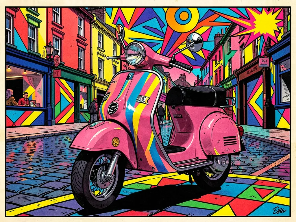 Mod sixties Vespa scooter