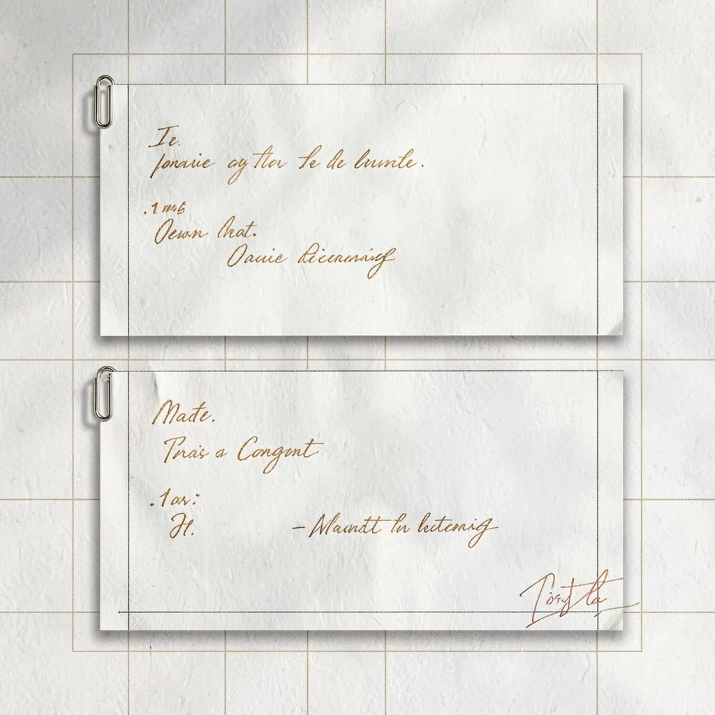 Grid layout sidebar of two stacked process panels with paperclip shadows, warm p