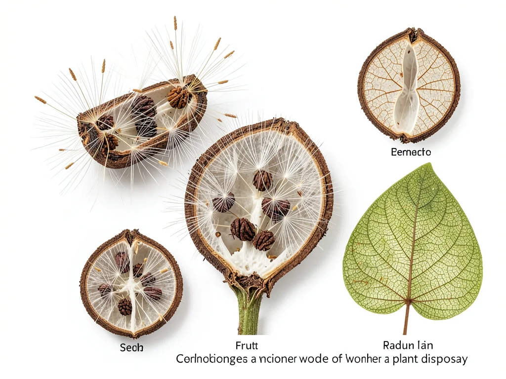 Milkweed Pod Burst Seed Plume Dispersal Array