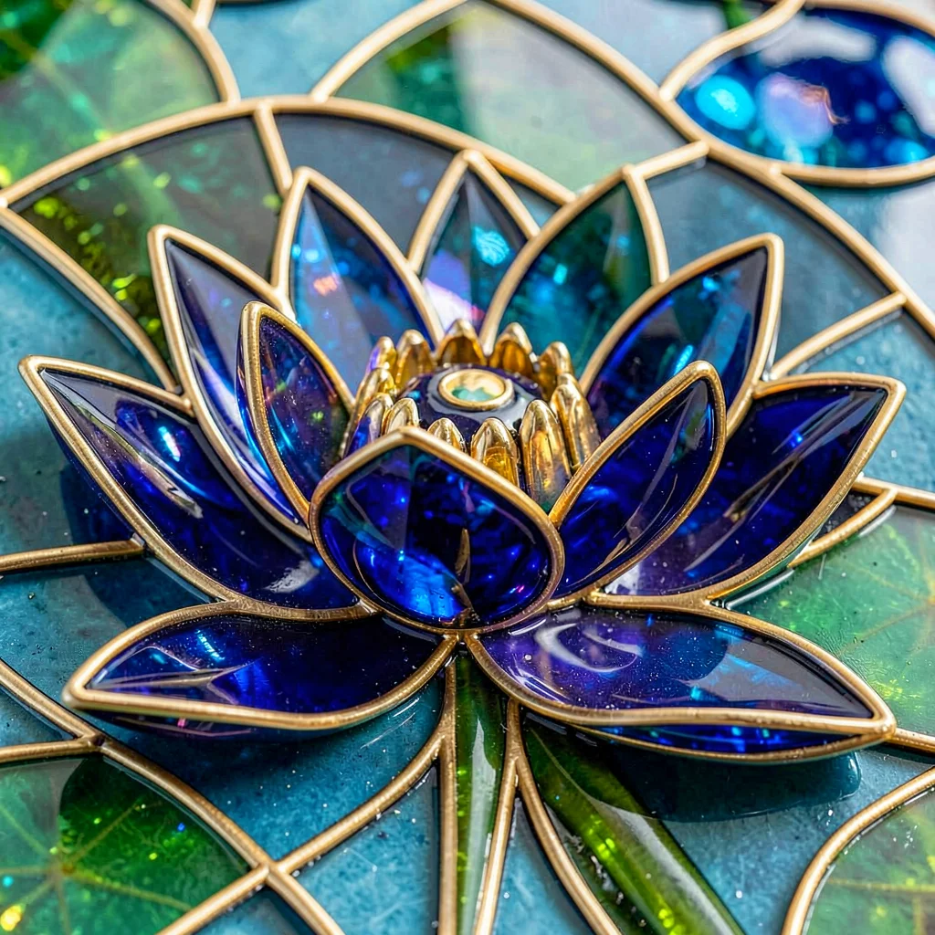 Cloisonne lotus flower