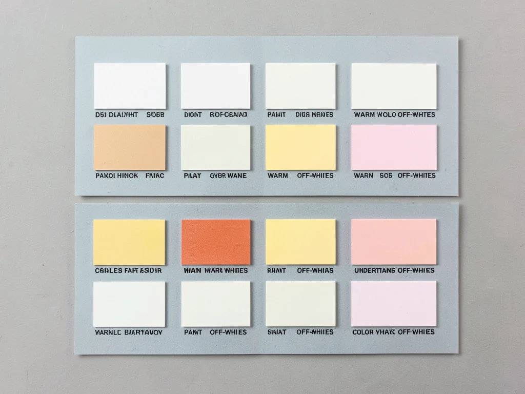 Warm White Undertone Comparison Swatches