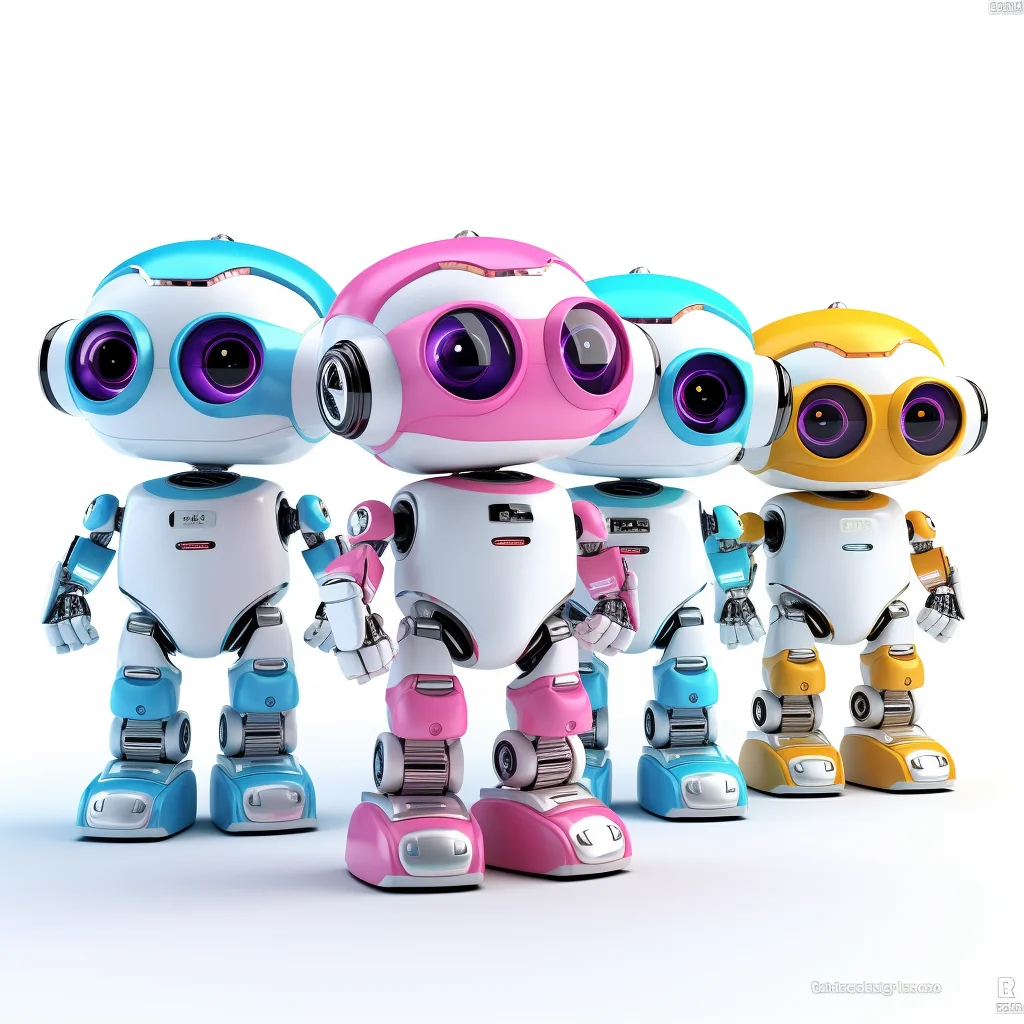 Subject Group of robot chatbot AIs Location Clean whi