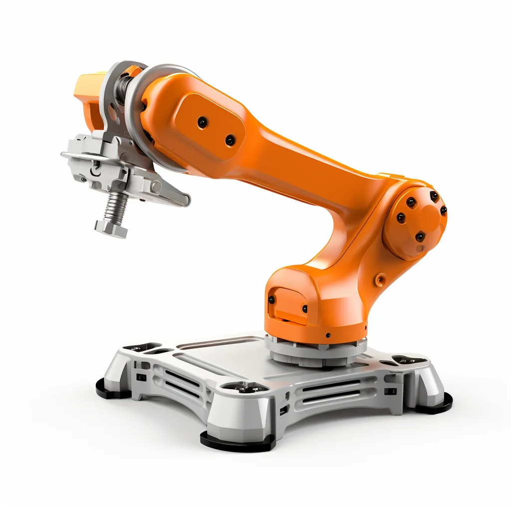 3D plastilina robot assembly tool on clean white back