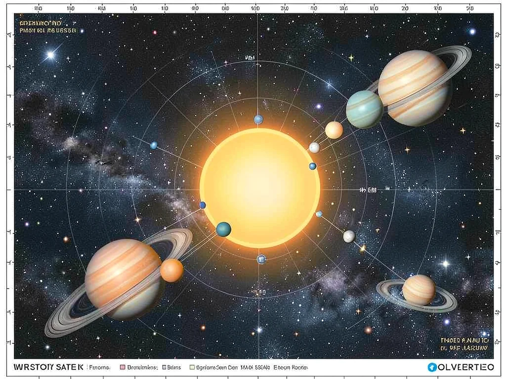 Solar system planetary diagram