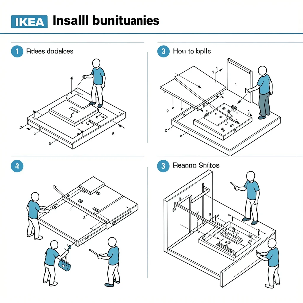 How to install boundaries shown as IKEA instruction illustration