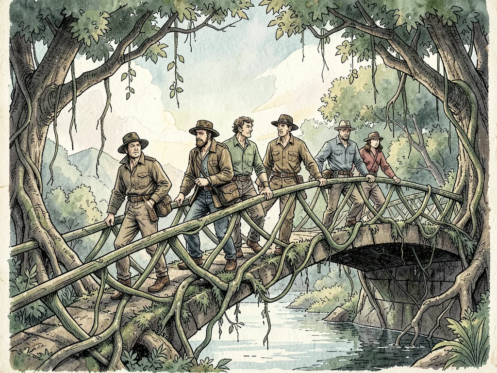 Living vine bridge crossing