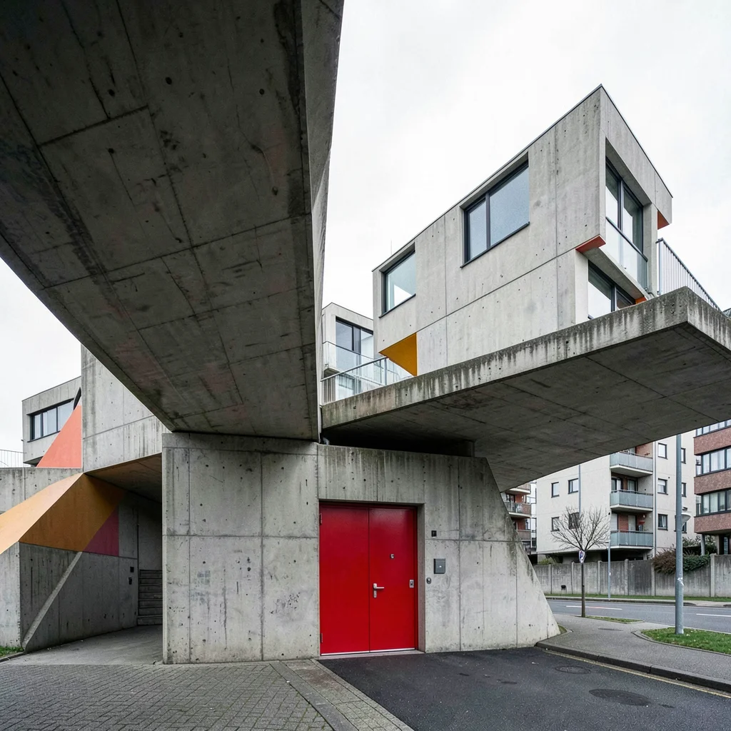 Post-war reconstruction modernism, Rotterdam radical geometry, A concrete overpa