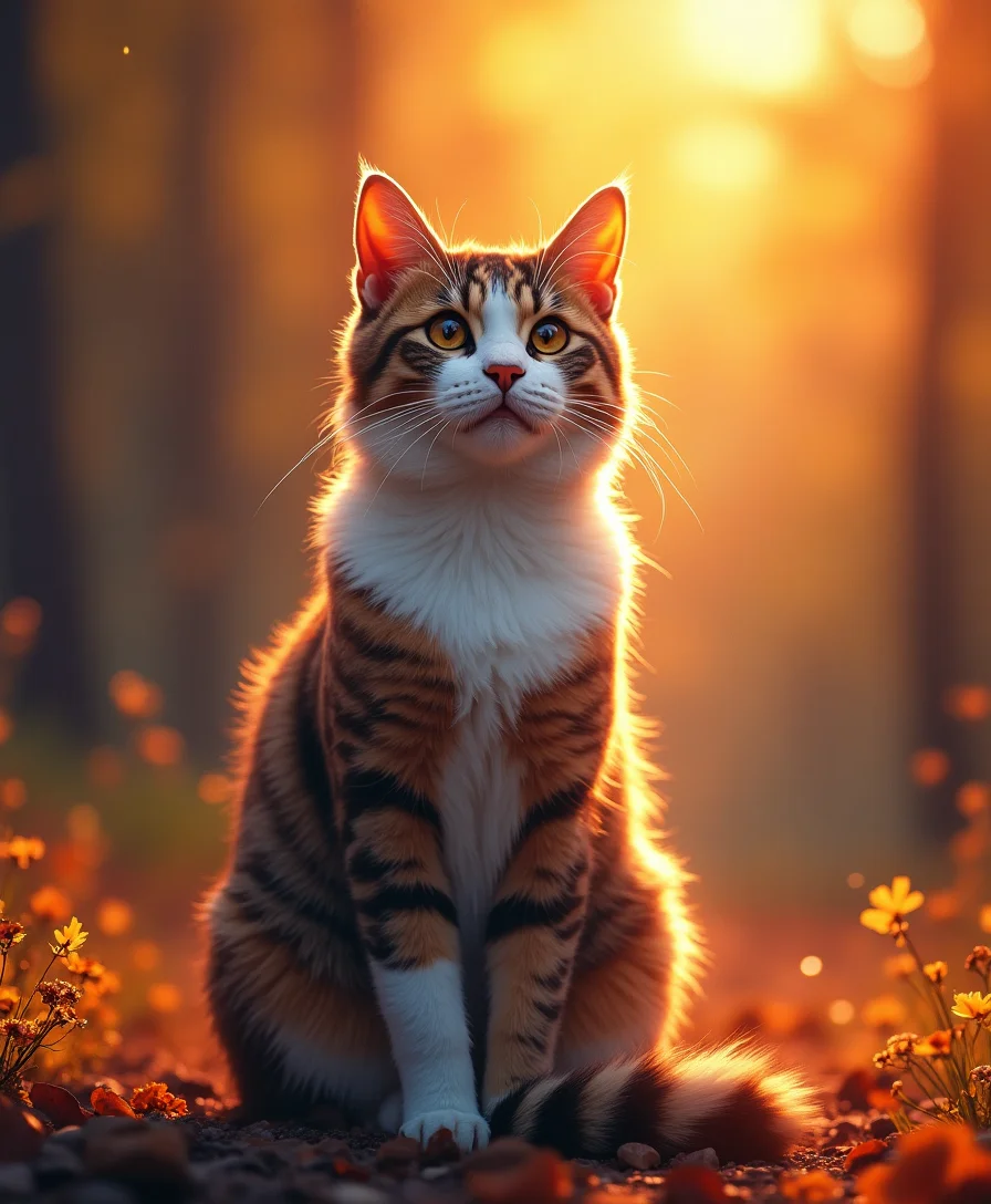 Cat in style of alena aenami