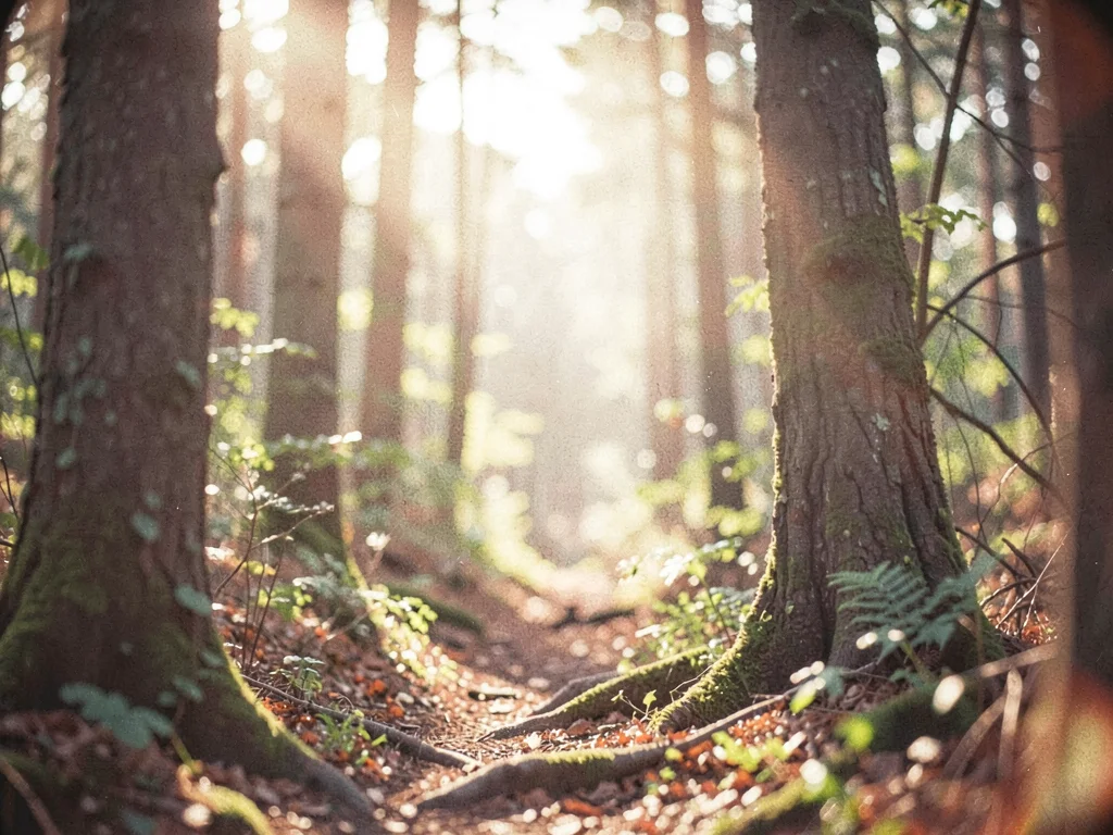 Dreamy woodland soft and warm