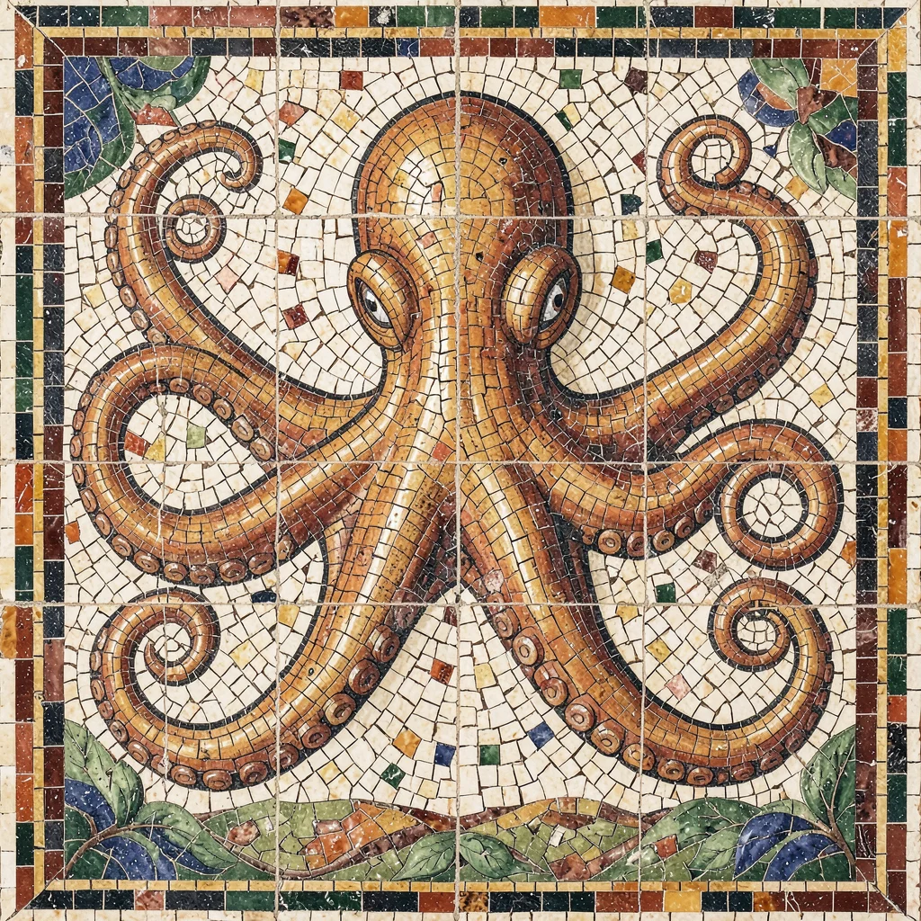 Octopus marine mosaic