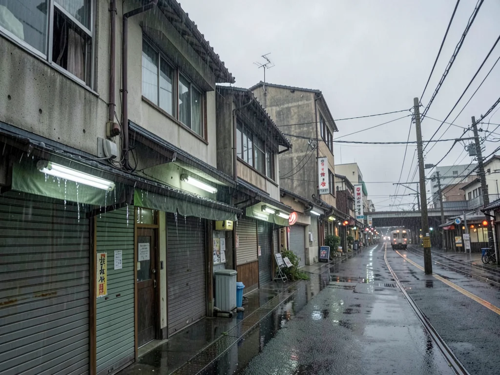 Closed shotengai arcade