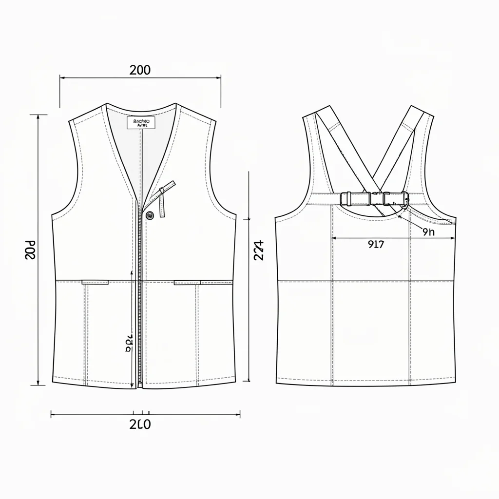 Vest flat panels back strap