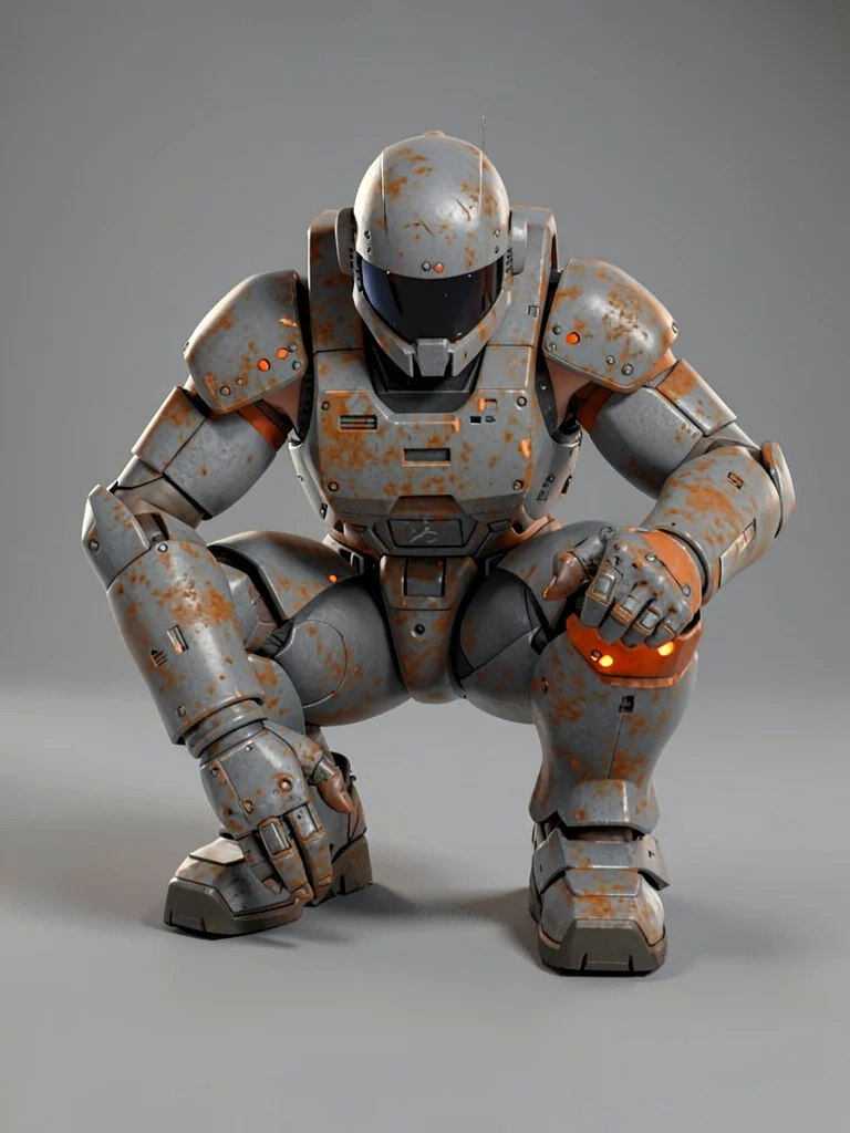 Squatting low over folded knees, the recon-pilot rests one gloved hand on a seal